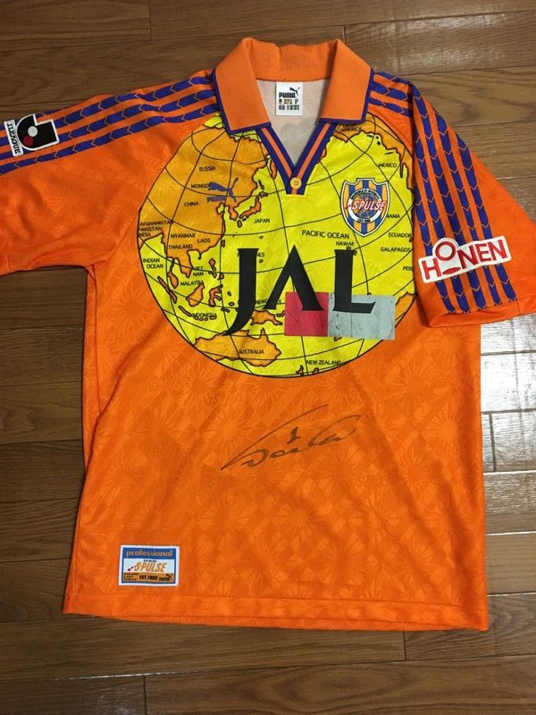 清水エスパルス #9 長谷川健太 直筆サイン入りユニフォーム
