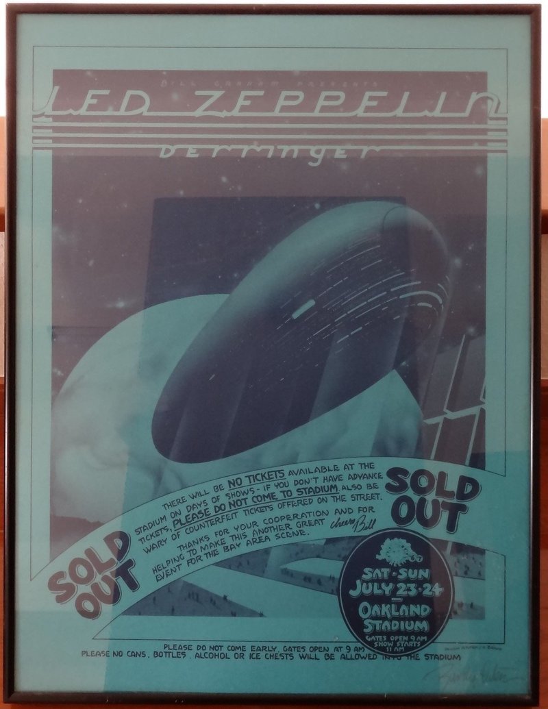 Led Zeppelin / 1977 Alameda County Coliseum, Oakland Original Poster