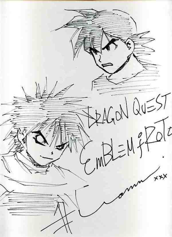 藤原カムイ直筆色紙 ドラゴンクエスト列伝ロトの紋章