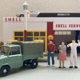 トミカラマヴィンテージ02a ガソリンスタンド(シェル) サンバー