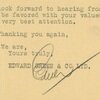 1928年　エドワード・グリーンからの手紙