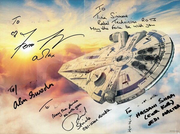 スターウォーズ　フォトサイン スターウォーズ フォトサイン （直筆サイン入りポスター☆スター