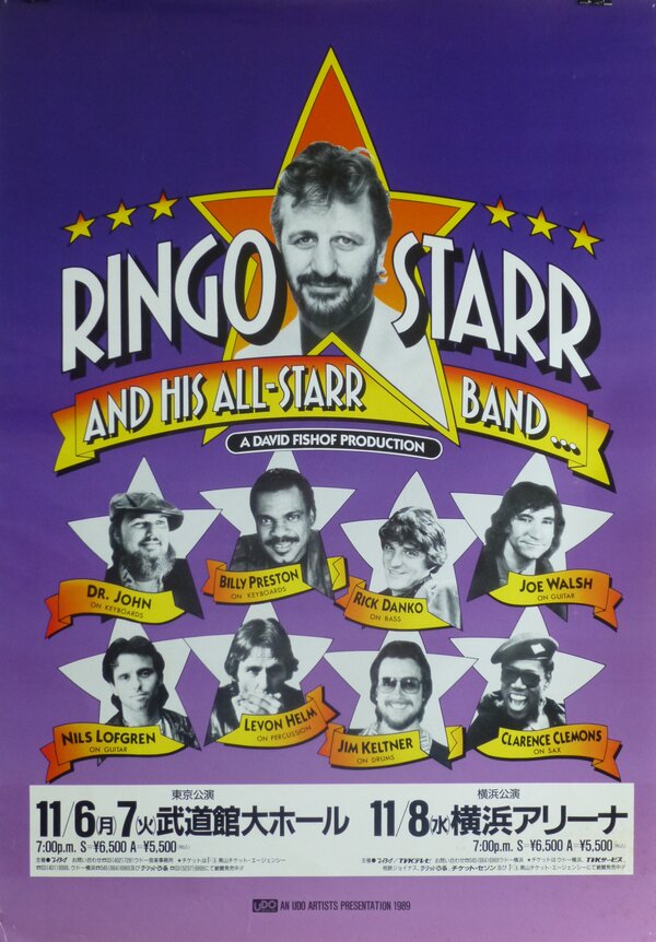 リンゴスター　RINGO STARR　ビートルズ　BEATLES ☆直筆サイン リンゴスター RINGO STARR 1989年 ワールドツアー