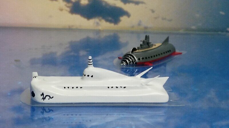 樟脳船　デフォルメ　ムウ帝国の潜水艦(海底軍艦より)  5cmくらい