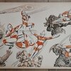ウルトラマン・帰ってきたウルトラマン・南村乔之さんの肉筆イラスト原画