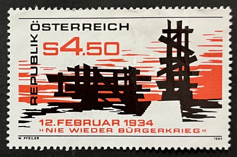 50th Anniv. of 1934 Uprising (Mi:AT 1766)