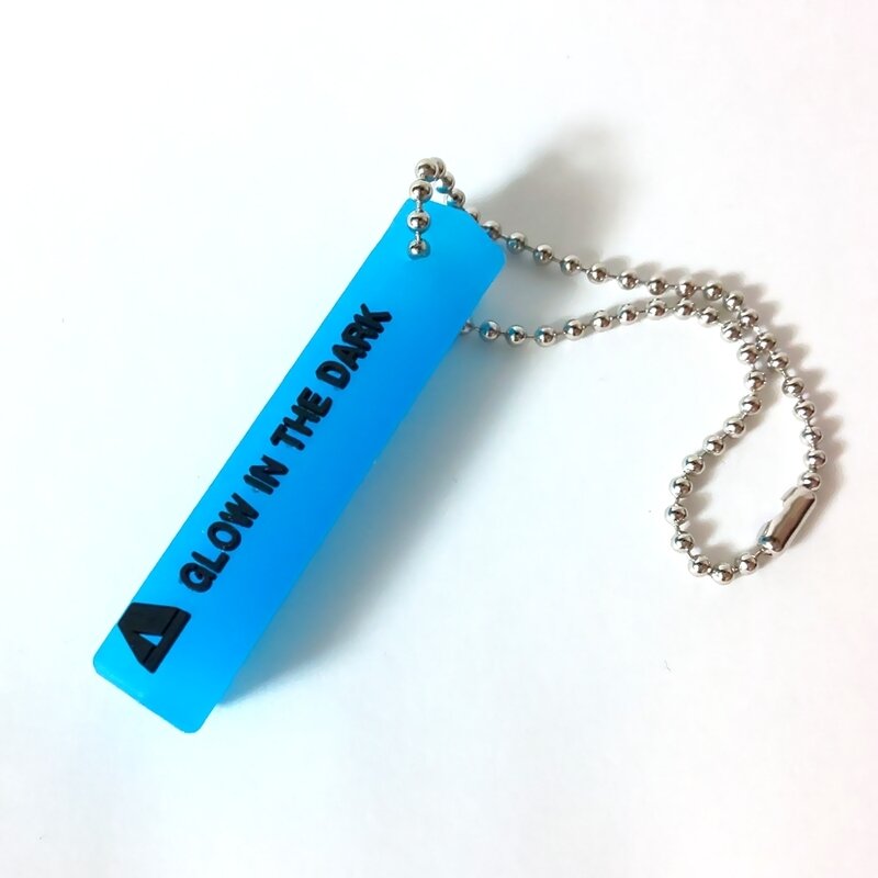 GLOW STICK　蓄光キーホルダー　アウトドア 蓄光スティックキーホルダー 六角　青