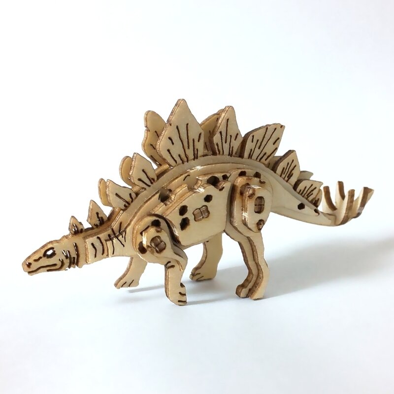 ステゴサウルス　精密ウッドクラフト 恐竜A