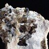 ベスブ石・石膏 (vesuvianite/gypsum)　秩父鉱山 橋掛沢　#0053
