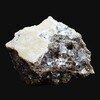 ベスブ石・石膏 (vesuvianite/gypsum)　秩父鉱山 橋掛沢　#0053