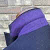 LG 1159 Navy Blue Pin Dot Three Piece Suit