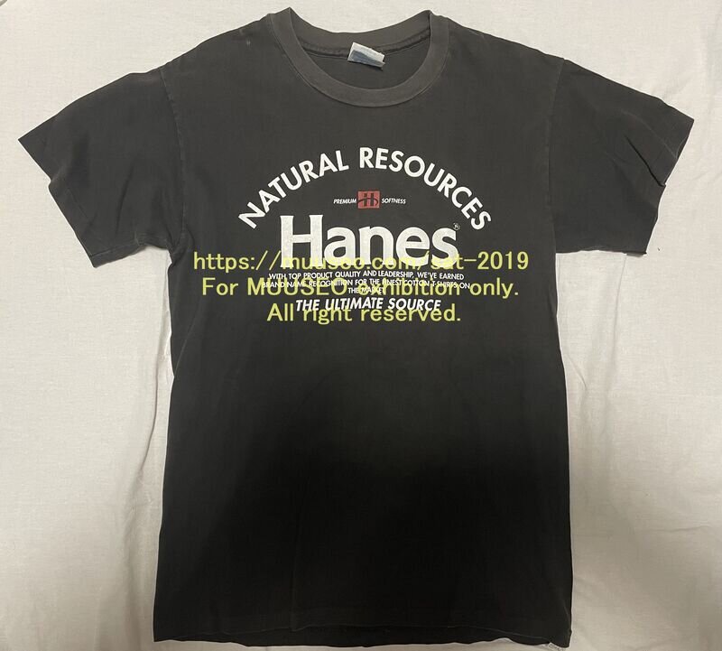 Hanesの黒のTシャツ・別バージョンです。