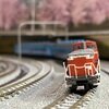 樽見鉄道　客車列車(TDE10-3・オハフ500形・樽見鉄道色)