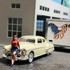 PIN-UP GIRLS with 1950 OLDSMOBILE 88