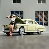 PIN-UP GIRLS with 1950 OLDSMOBILE 88