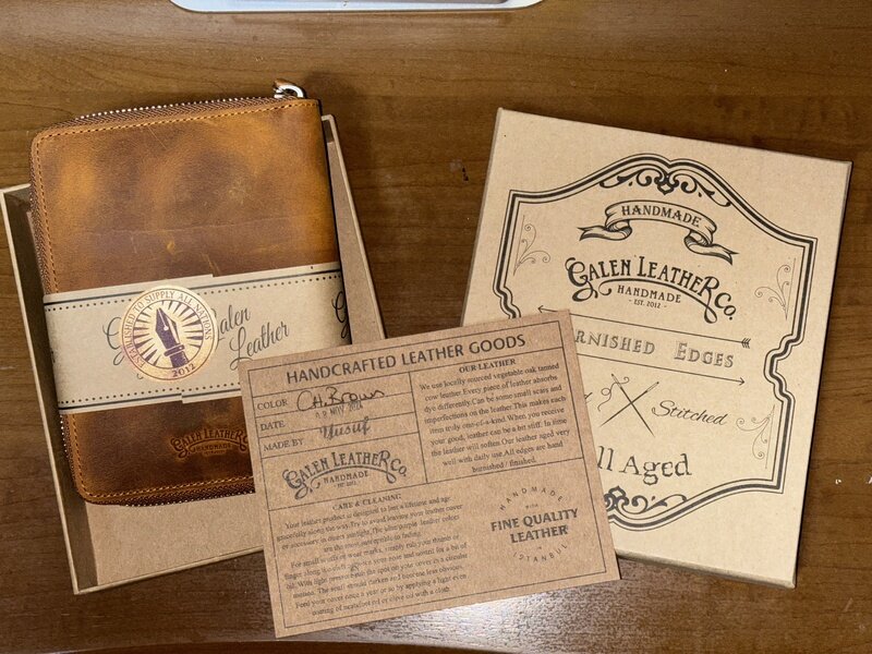 Galen Leather 5本差しジップペンケース