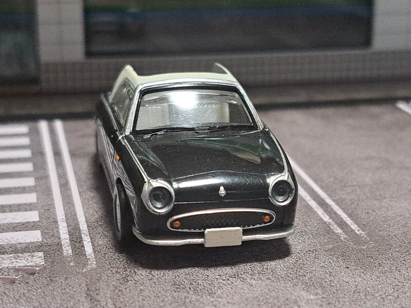 タカラトミーアーツ 日産・フィガロ コレクタブルミニカー(ブラック)