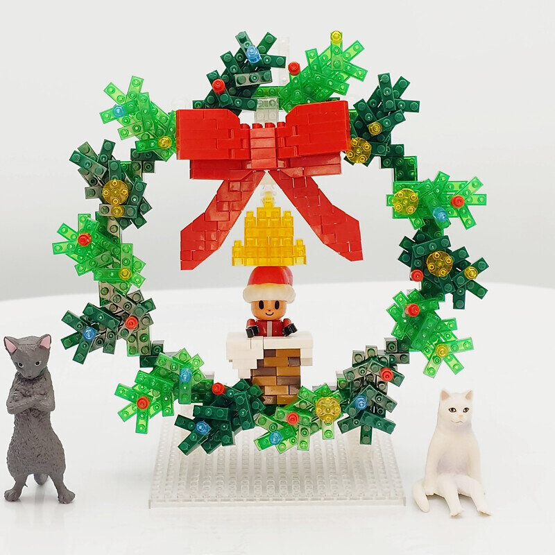 NBH_220 クリスマスリース ナノブロック nanoblock