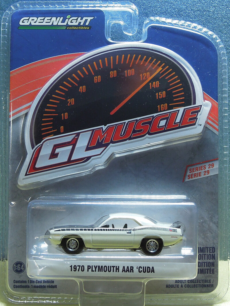 PLYMOUTH AAR 'CUDA 1970 1/64 GREENLIGHT