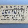 9716M 臨時急行「南伊豆」(S42.6.18)2等急行券 兼 座席指定券