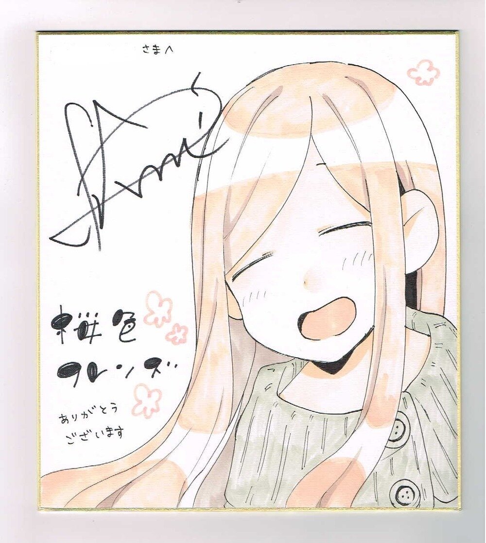 【直筆イラスト】佐倉おりこ 直筆イラスト色紙（大、キャラ２人ver） 直筆イラスト】佐倉おりこ 直筆イラスト色紙（大、キャラ2