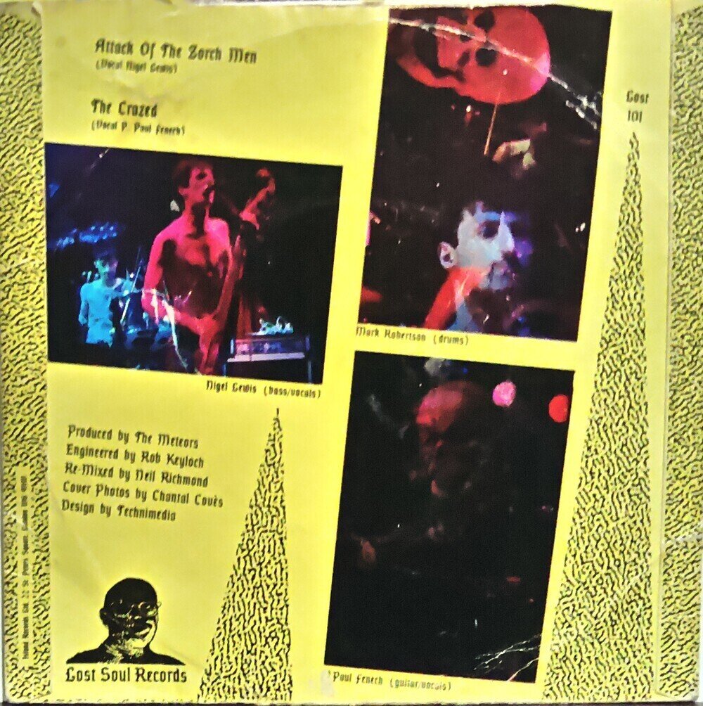 THE METEORS / The Crazed / Attack Of The Zorch Men 展示中 in
