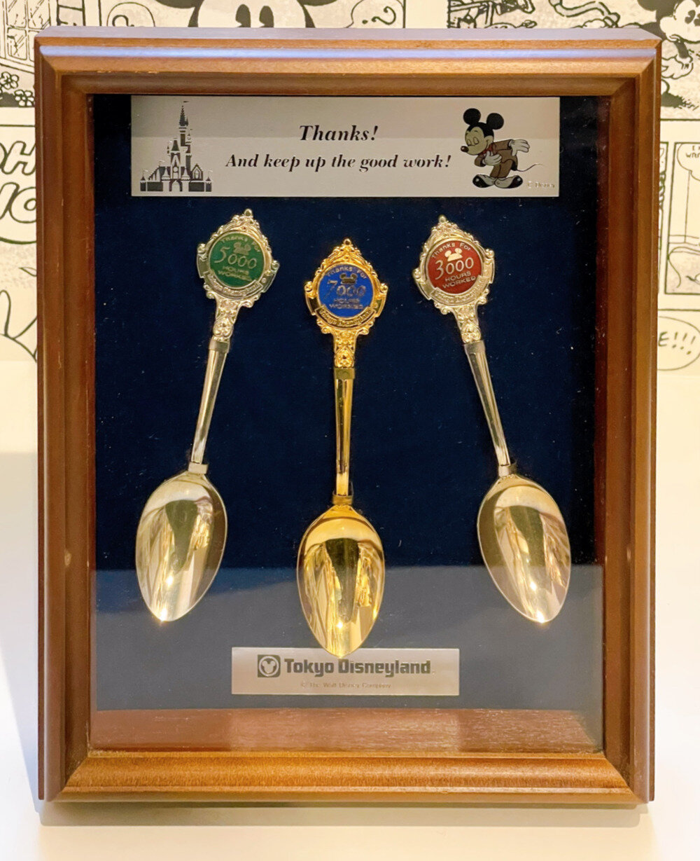 東京ディズニーランド キャスト勤続記念スプーンセット 展示中