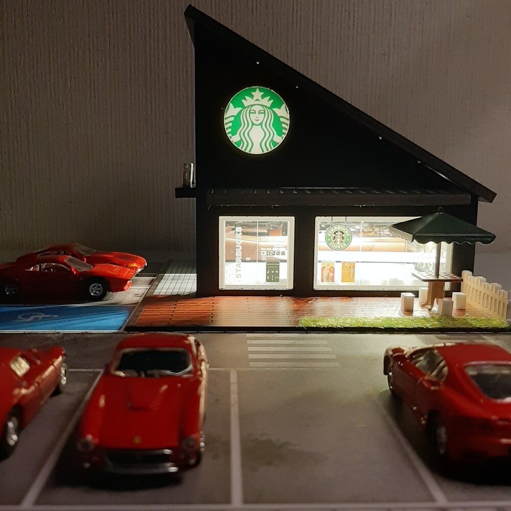STARBUCKS Diorama 1/64 展示中 in Museum of 64style - MUUSEO